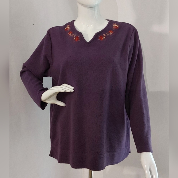 L.L. BEAN Women's FLEECE Sweater / SIZE: PETITE MEDIUM - Picture 1 of 7